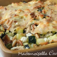 Gratin de poulet et courgettes à la brousse et à l'estragon