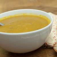 Soupe courge carotte au gingembre