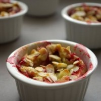 Petits Gratins Fraises Rhubarbe Amande