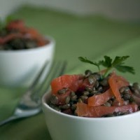 Salade de Lentilles et Truite Fumée