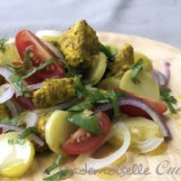 Salade de poulet un peu comme un colombo